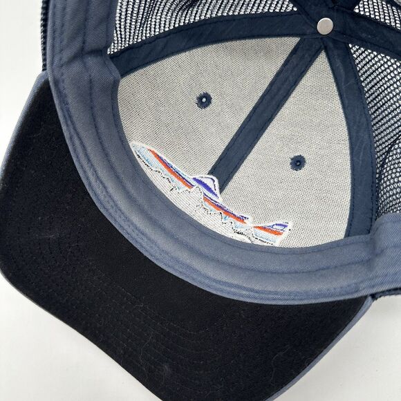 Patagonia Fitz Roy Trout Hat Cap Adjustable Snapback Fly Fishing Blueish Gray - Picture 8 of 8